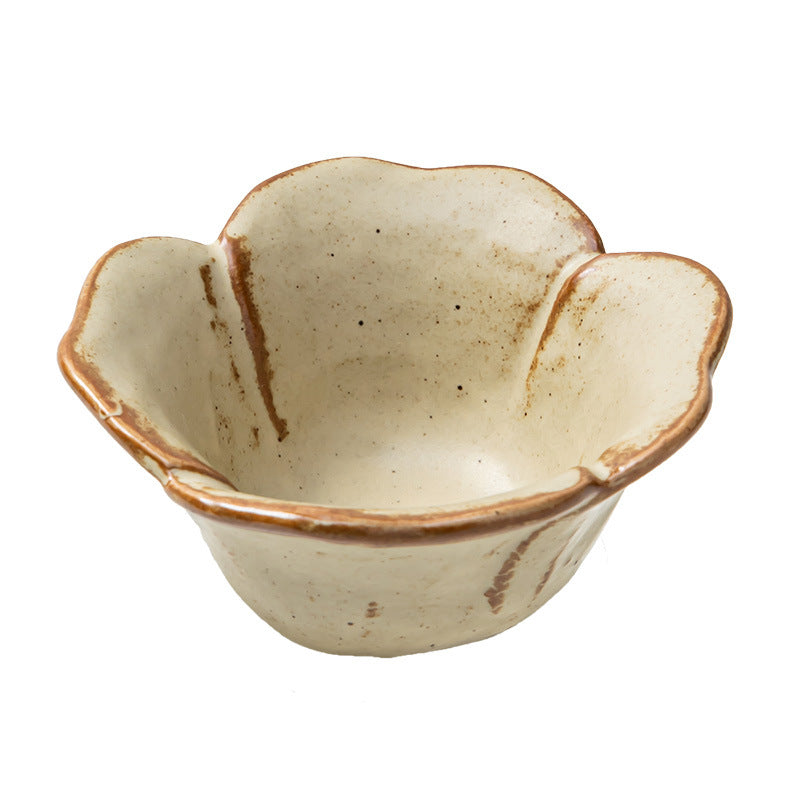 Style Flower-Shaped Ceramic Sauce Dish