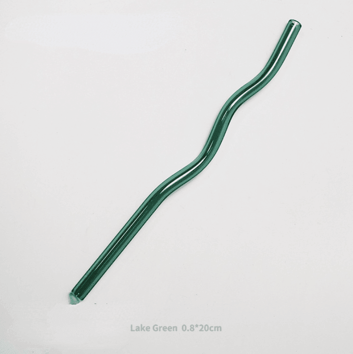 Reusable Wave Glass Straws