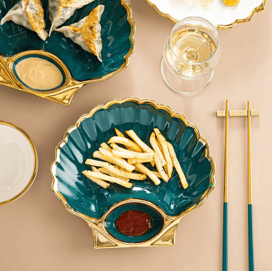 8 inch Shell Ceramic Dinner Plate