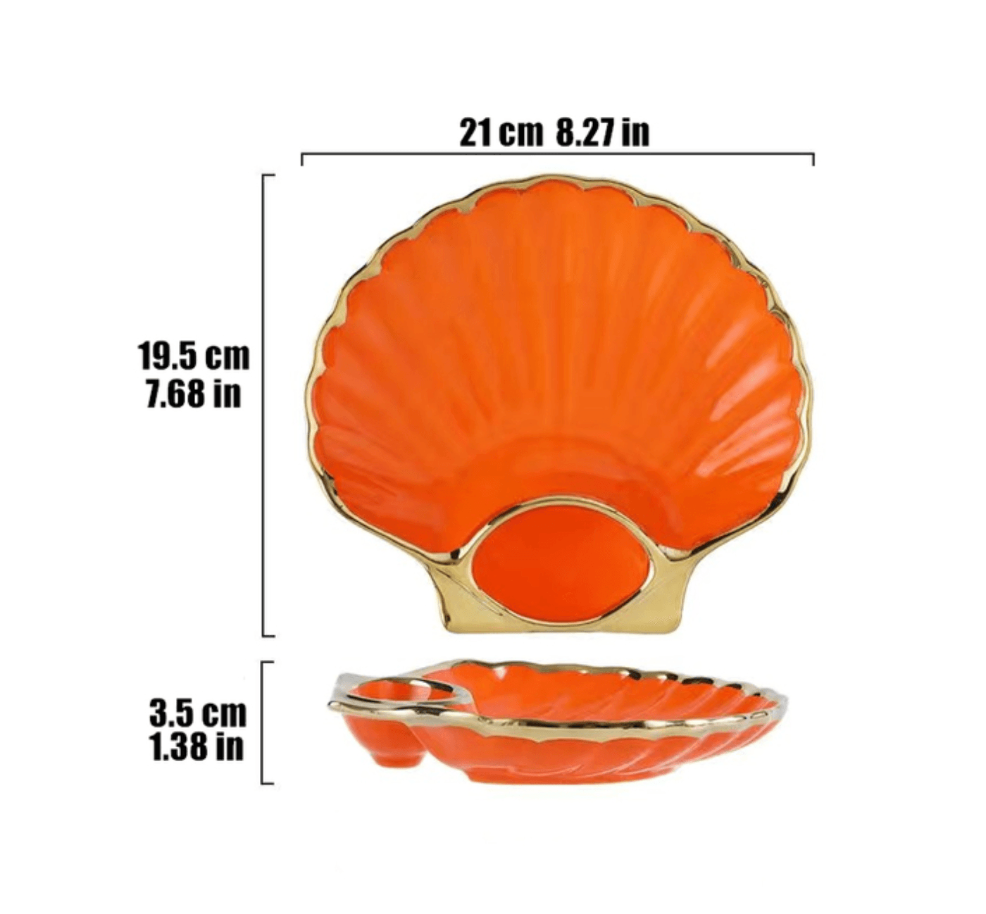 8 inch Shell Ceramic Dinner Plate