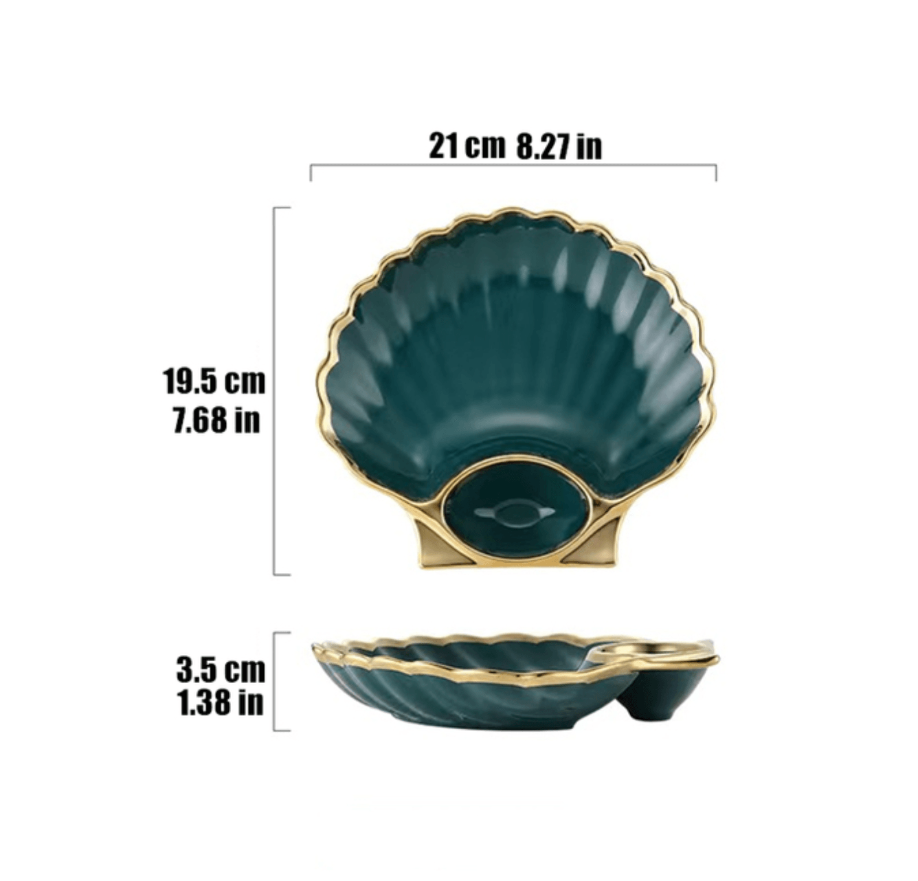 8 inch Shell Ceramic Dinner Plate