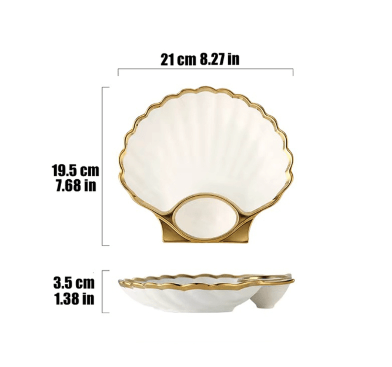 8 inch Shell Ceramic Dinner Plate