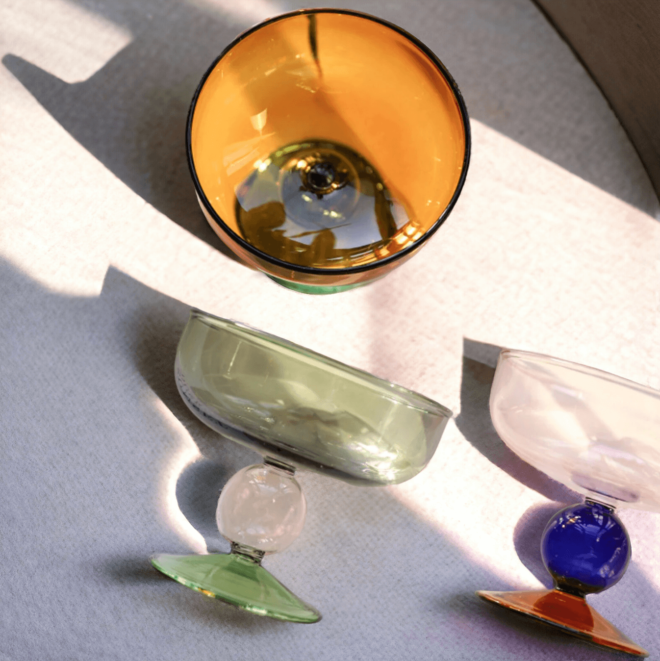 Colorful Nut Fruit Salad Dessert Glass Bowl