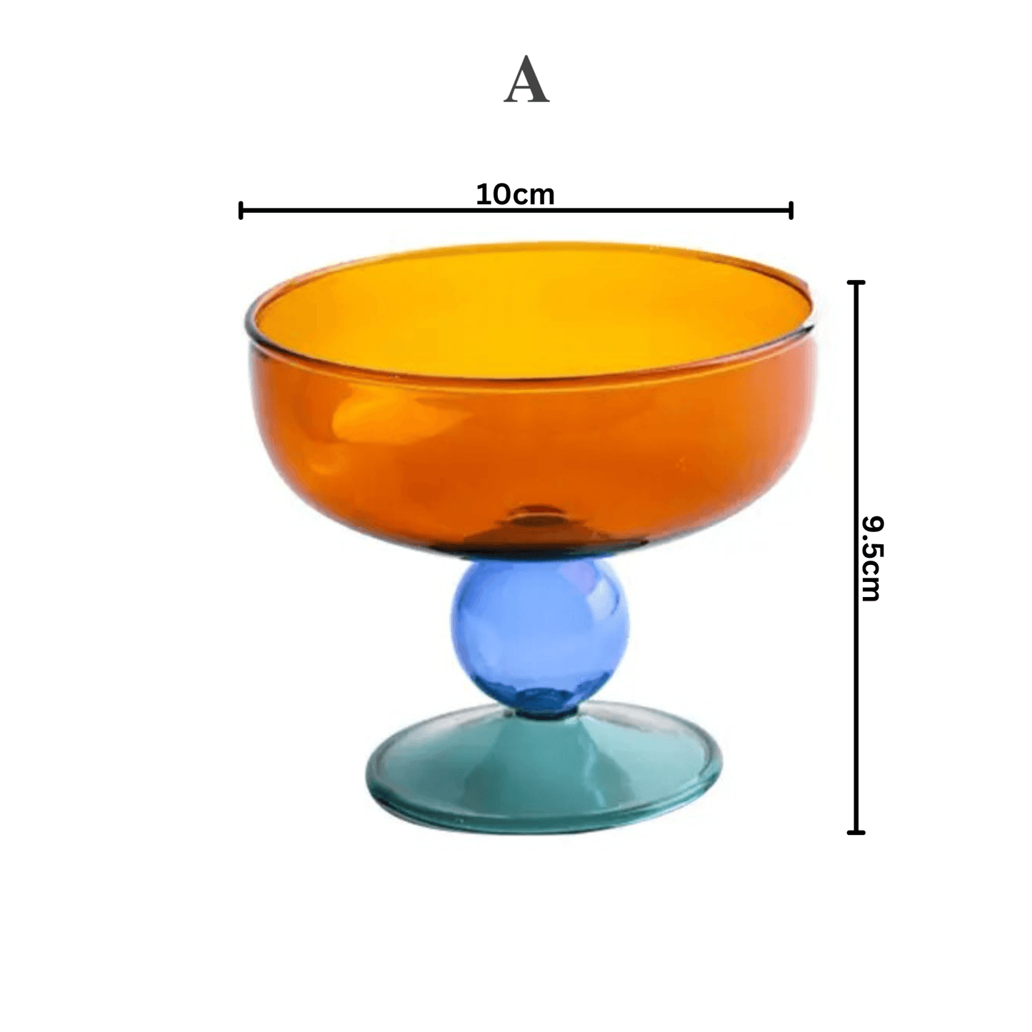 Colorful Nut Fruit Salad Dessert Glass Bowl