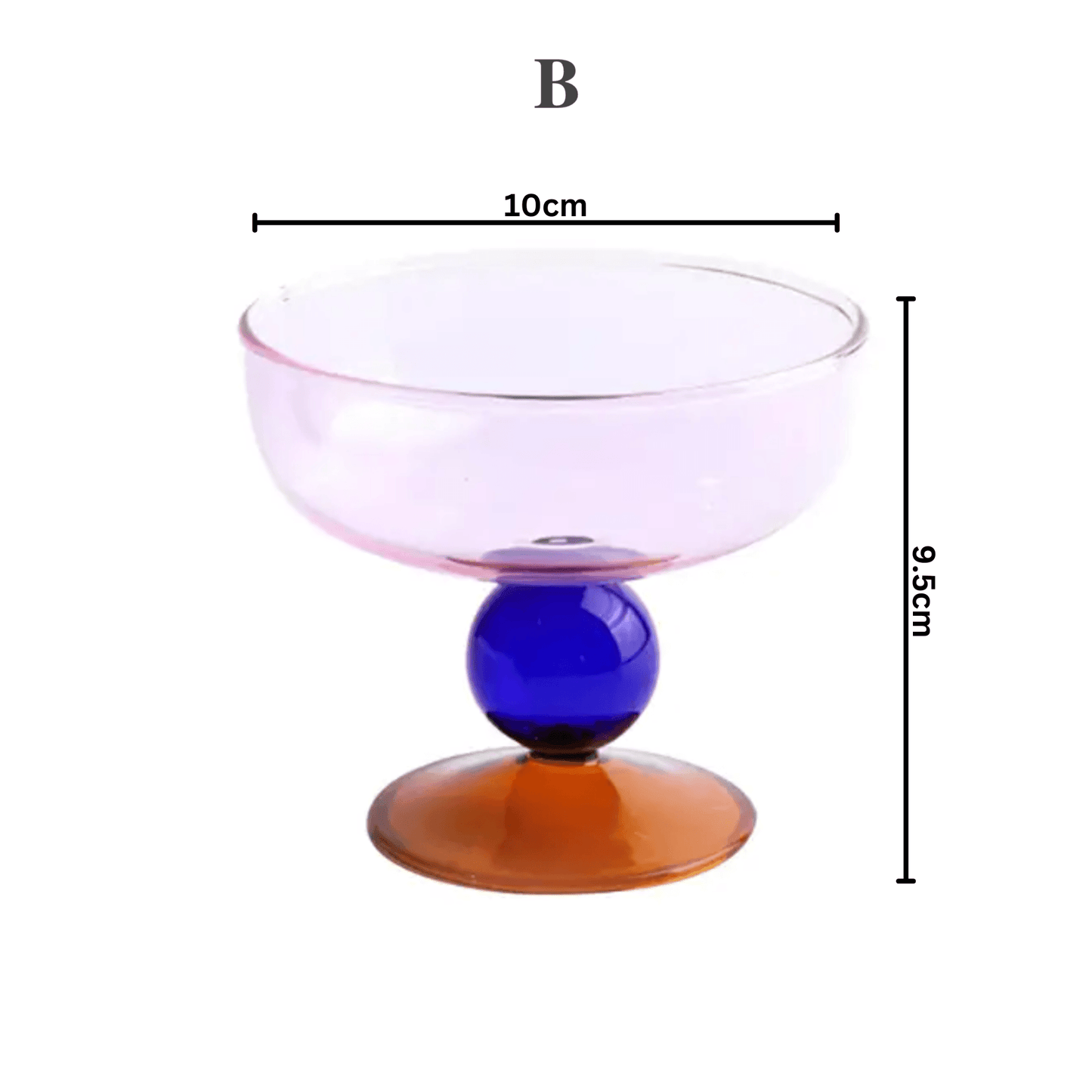 Colorful Nut Fruit Salad Dessert Glass Bowl