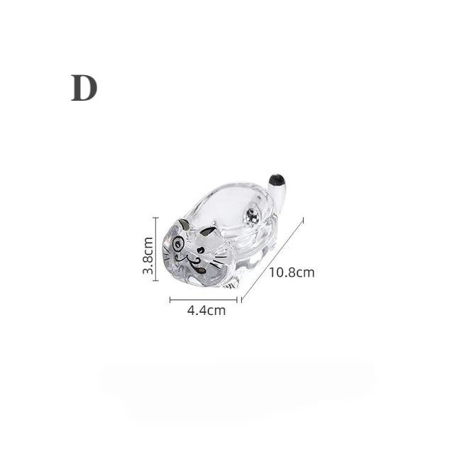 Glass Cat Sauce Dish Plate