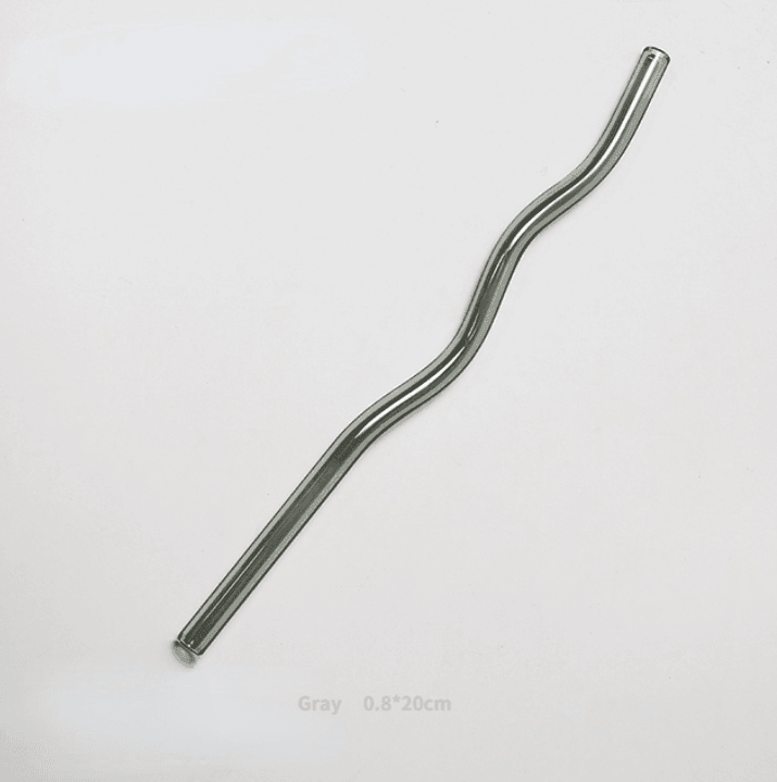 Reusable Wave Glass Straws