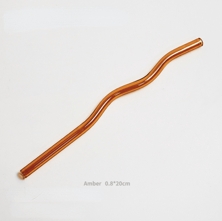 Reusable Wave Glass Straws