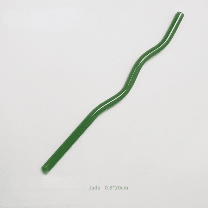 Reusable Wave Glass Straws