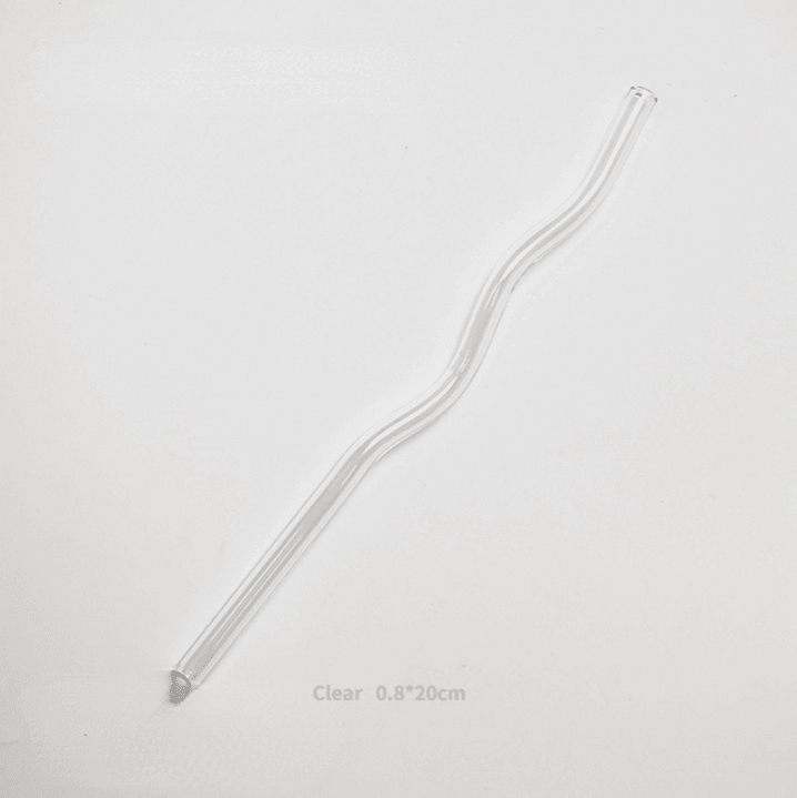 Reusable Wave Glass Straws