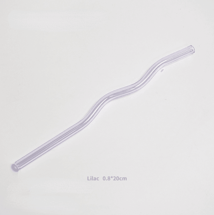 Reusable Wave Glass Straws